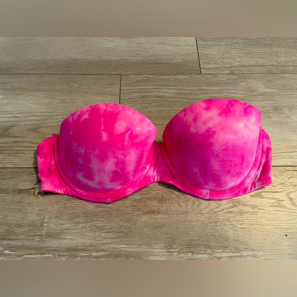 VS Pink - PINK TIE DYE BRA 34B STRAPLESS ❤️